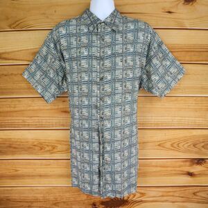 Natural Exchange Alexander Lloyd Button Up Shirt Mens XLT‎ Multicolor Geometric